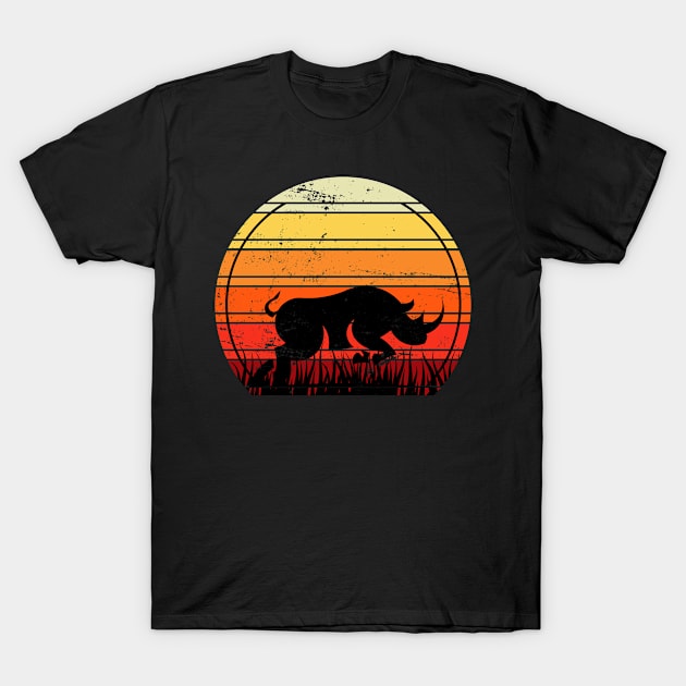 Africa Retro Rhino T-Shirt by shirtsyoulike